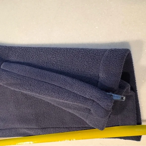 Yeezy Gap Polar Fleece Joggers Wide Leg Zip Ankle Navy BlueSz L NWT